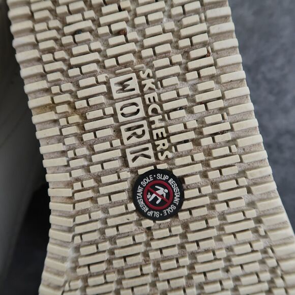 Skechers Shoes Womens 9 Shape Up Sneaker Work Slip Resistant Leather White Retro - Picture 14 of 16